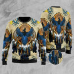 gb nat00131 blue thunderbird native american sweater