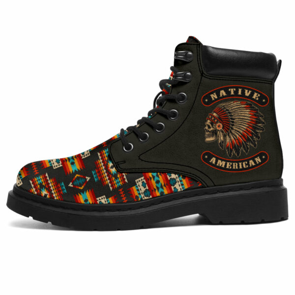 gb nat00132 skull native american all season boots