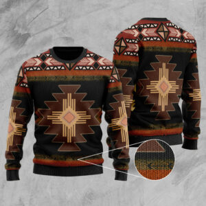 gb nat00139 southwest brown symbol native american sweater