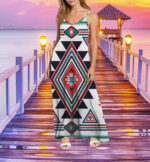 gb nat00146 white geometric native american maxi dress