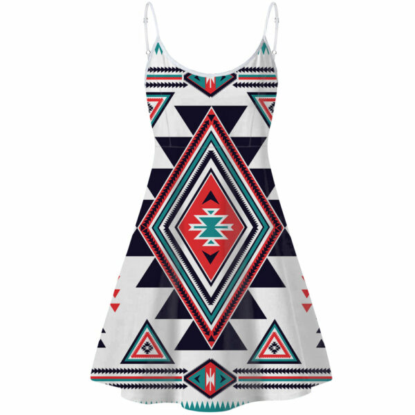 gb nat00146 white geometric native american strings dress