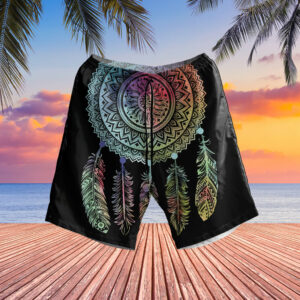 gb nat00151mandala dreamcatcher native american hawaiian shorts