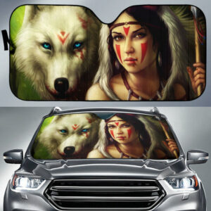 gb nat00180 princess with wolf 3d native american auto sun shades 1