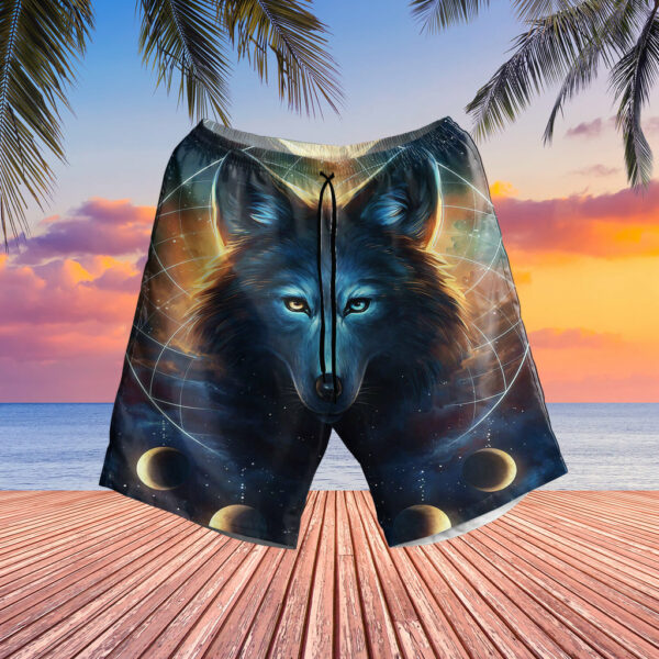 gb nat00186 wolf galaxy hawaiian shorts