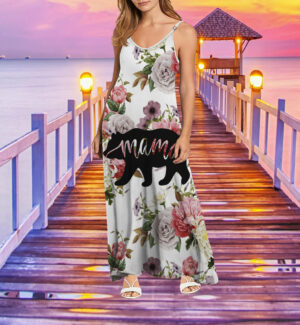 gb nat00195 mama bear flower rose maxi dress