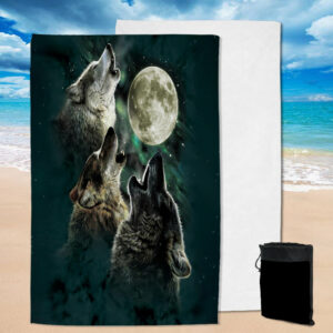 gb nat00223 howling wolves under moonlight pool beach towel