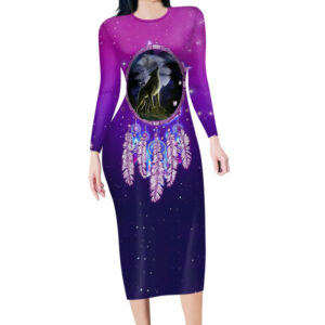 gb nat00229 violet dreamcatcher wolf native american body dress 1