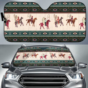 gb nat00284 native american chief horse auto sun shades