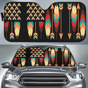 gb nat00298 color feather arrows native american auto sun shades