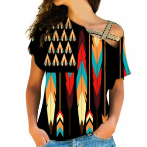 gb nat00298 color feather arrows native american cross shoulder shirt 1