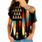 gb nat00298 color feather arrows native american cross shoulder shirt