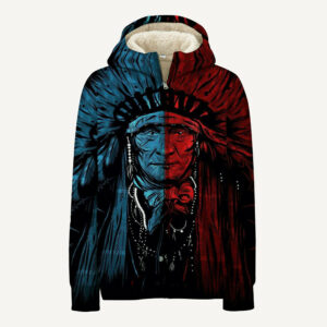 gb nat00299 color chief native american 3d fleece hoodie