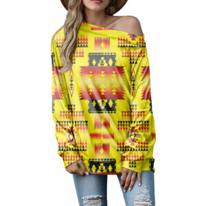 gb nat00302 06 yellow tribes pattern native american off shoulder sweatshirt