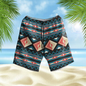 gb nat00315 diamond pattern hawaiian shorts