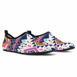 gb nat00316 pink pattern native american aqua shoes 1