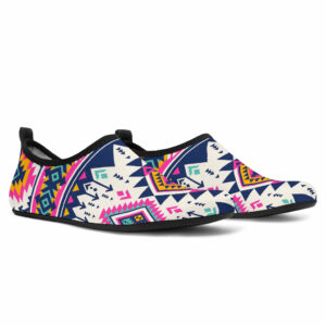 gb nat00316 pink pattern native american aqua shoes