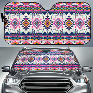 gb nat00316 pink pattern native american auto sun shades