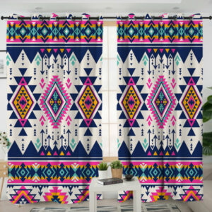gb nat00316 pink pattern native american living room curtain 1