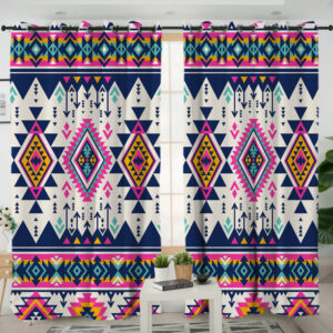 gb nat00316 pink pattern native american living room curtain