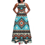 gb nat00319 pattern native sleeveless a line skirt