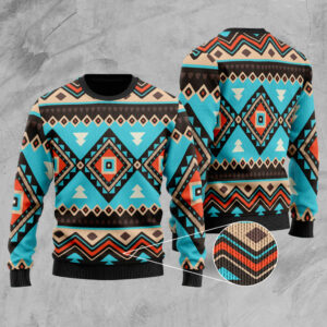 gb nat00319 tribal line shapes ethnic pattern sweater