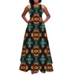 gb nat00321 pattern native sleeveless a line skirt