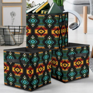 gb nat00321 patterns black red storage cube 1