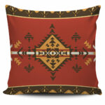 gb nat00331 geometric pattern red pillow covers