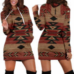 gb nat00334 02 red arrow hoodie dress