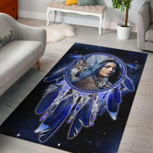 gb nat00355 native girl dream catcher area rug 1