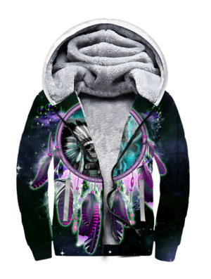 gb nat00356 skull chief dream catcher 3d fleece hoodie