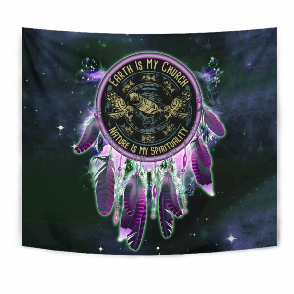 gb nat00357 native eagle dream catcher tapestry