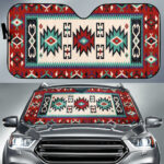 gb nat00370 geometric red pattern auto sun shades