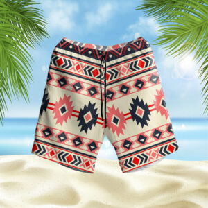 gb nat00375 pink navy pattern hawaiian shorts