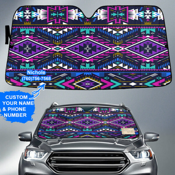 gb nat00380 pattern native american custom name auto sun shades