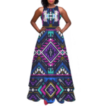 gb nat00380 pattern native sleeveless a line skirt