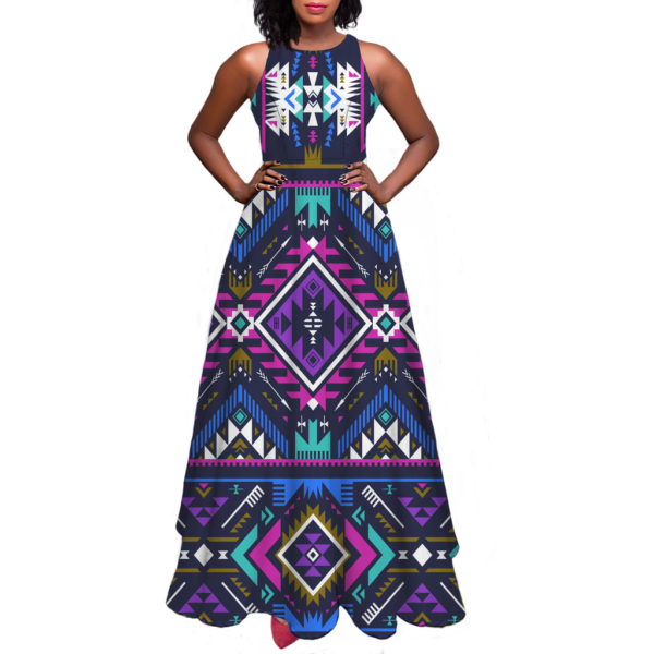 gb nat00380 pattern native sleeveless a line skirt