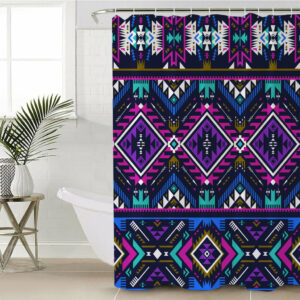 gb nat00380 purple pattern shower curtain