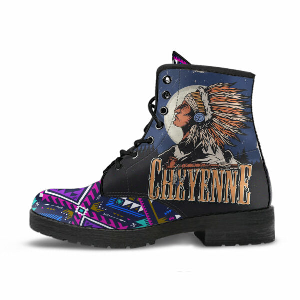 gb nat00380 purple tribe pattern leather boots