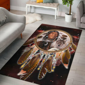 gb nat00393 chief animals red area rug 1