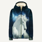 White Horse Native 3D Fleece Hoodie