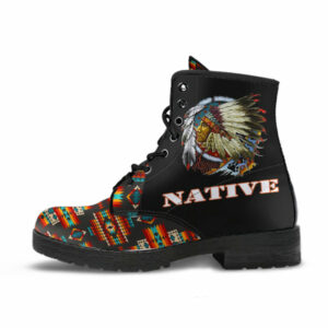 gb nat00402 02 black pattern native leather boots 1