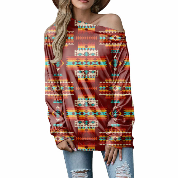 gb nat00402 02 red pattern native off shoulder sweatshirt