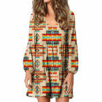 gb nat00402 03 cream pattern native swing dress
