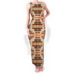 gb nat00402 03 pattern native round neck double slit sundress