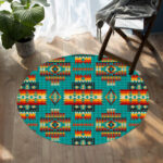 gb nat00402 04 blue pattern native round carpet