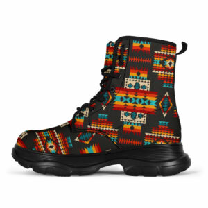 gb nat00402 black pattern native chunky boot
