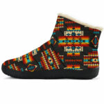 gb nat00402 black pattern native cozy winter boots