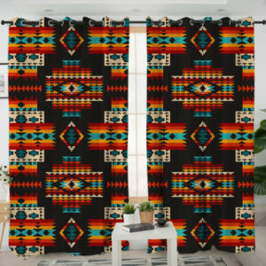 gb nat00402 black pattern native living room curtain 1