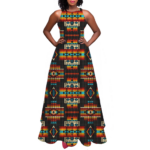 gb nat00402 pattern native sleeveless a line skirt
